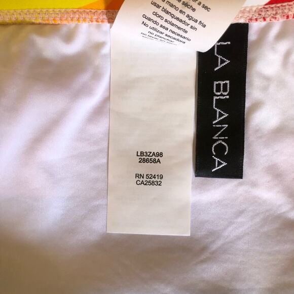 Gibson Latimer NWT Adjustable Side Tie Hipster Tangerine Bikini Bottom Size XL - Picture 5 of 7